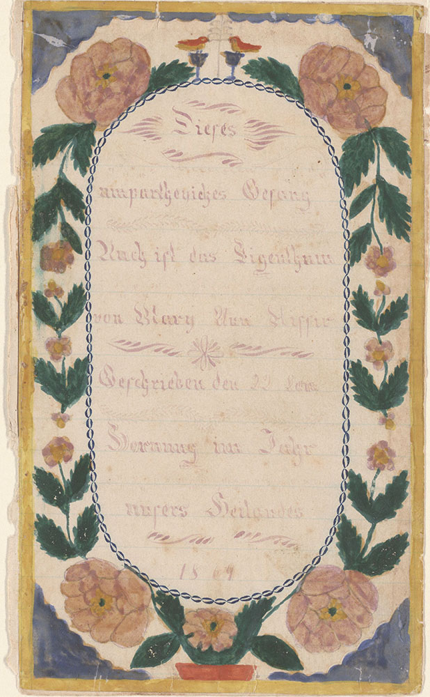 Bookplate (Bücherzeichen) for Mary Ann Kissir