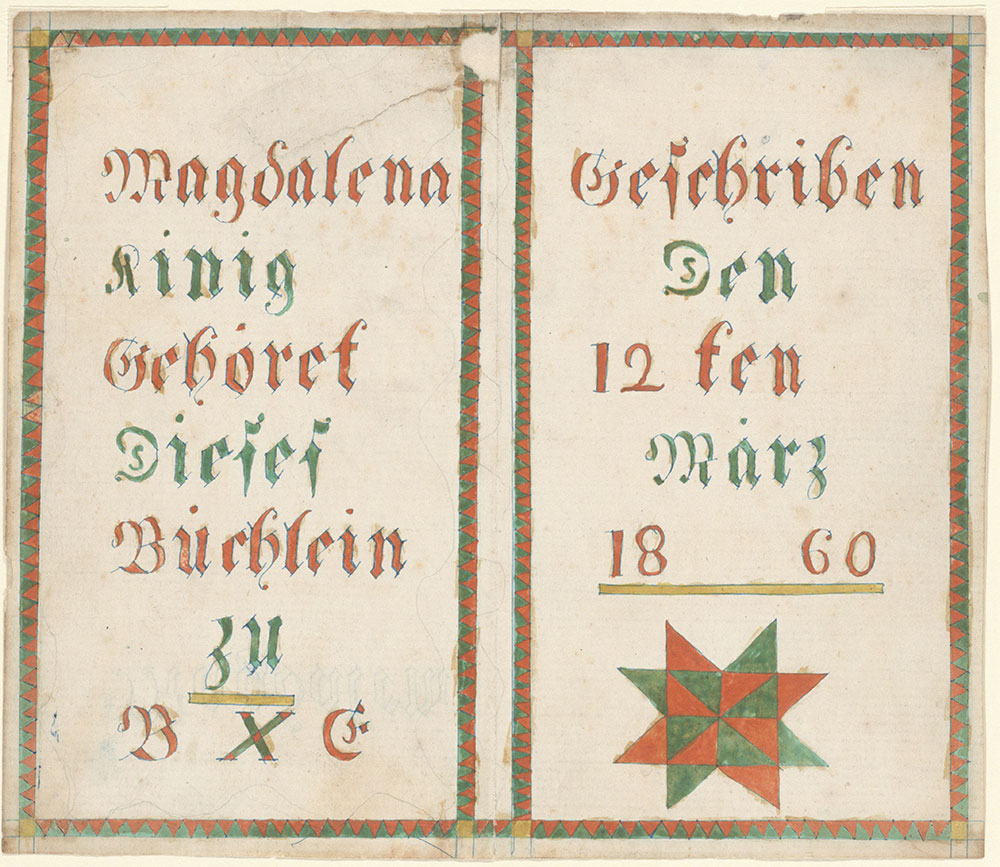 Bookplate (Bücherzeichen) for Magdalena Kinig