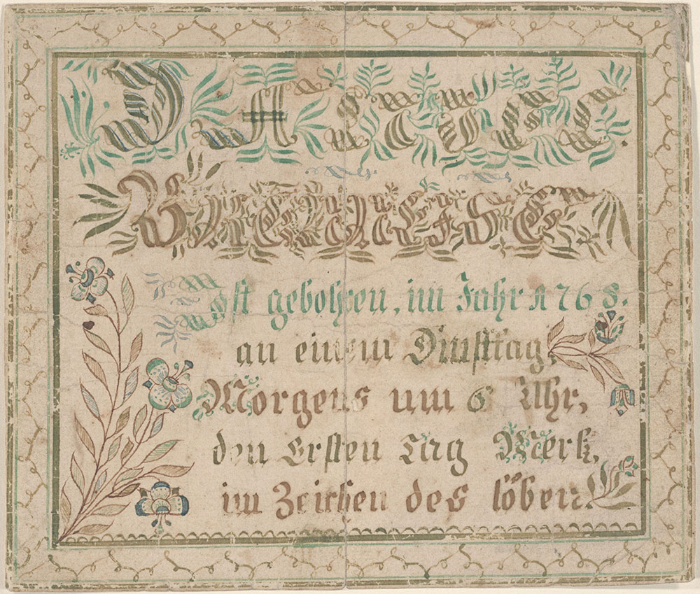 Birth Certificate (Geburtsschein) for Daniel Brenneise
