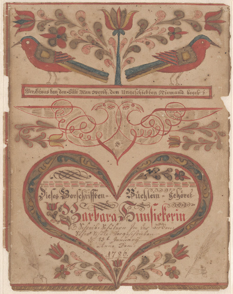 Bookplate (Bücherzeichen) for Barbara Hunsicker