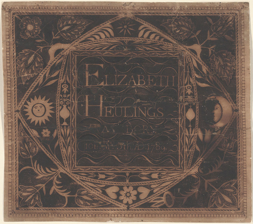 Birth Record for Elizabeth Heulings