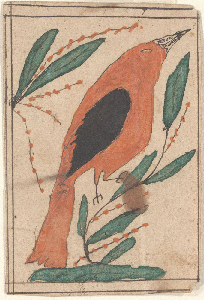 Drawing (Bird on Flower)
