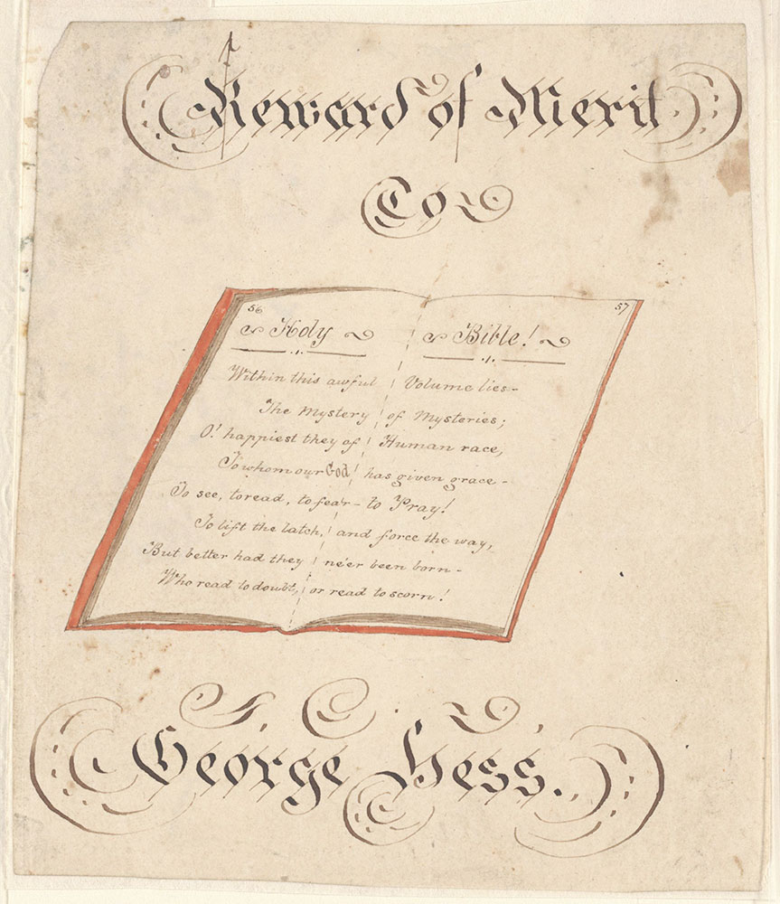 Reward of Merit for George Hess