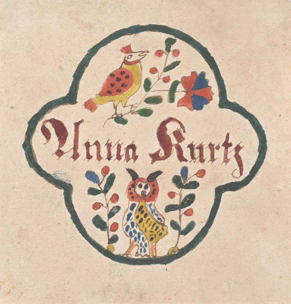 Bookplate (Bücherzeichen) for Anna Kurtz