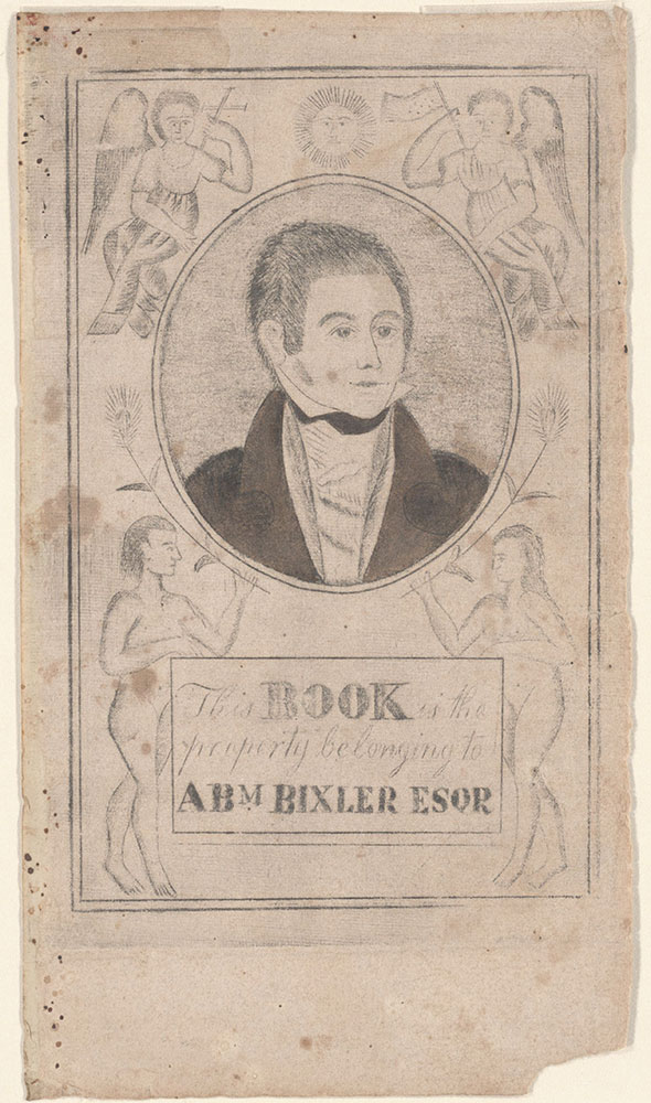 Bookplate (Bücherzeichen) for Abm. Bixler