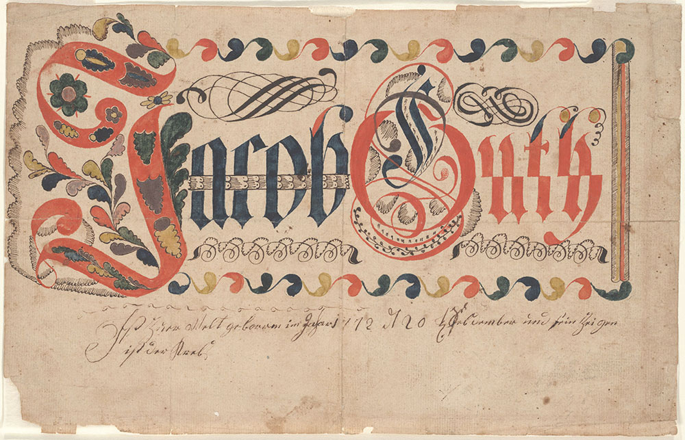 Birth Certificate (Geburtsschein) for Jacob Guth