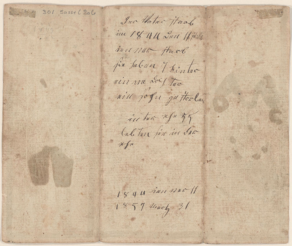 Birth and Baptismal Certificate (Geburts und Taufschein) for Eva Eissenhaer