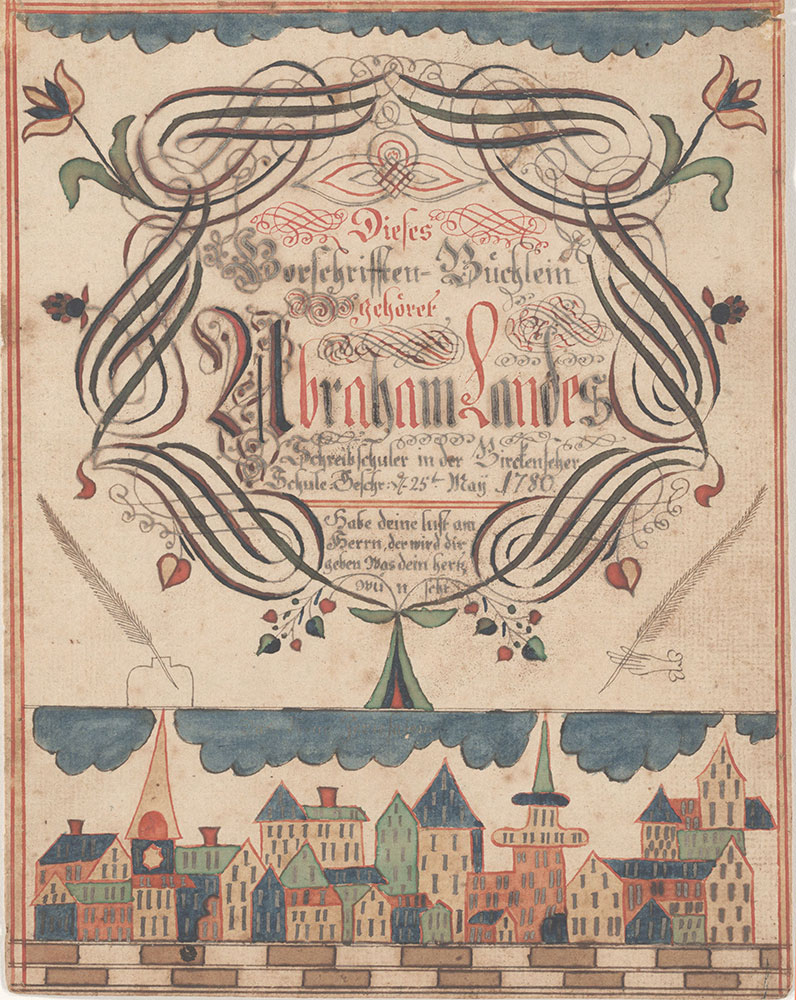 Bookplate (Bücherzeichen) for Abraham Landes