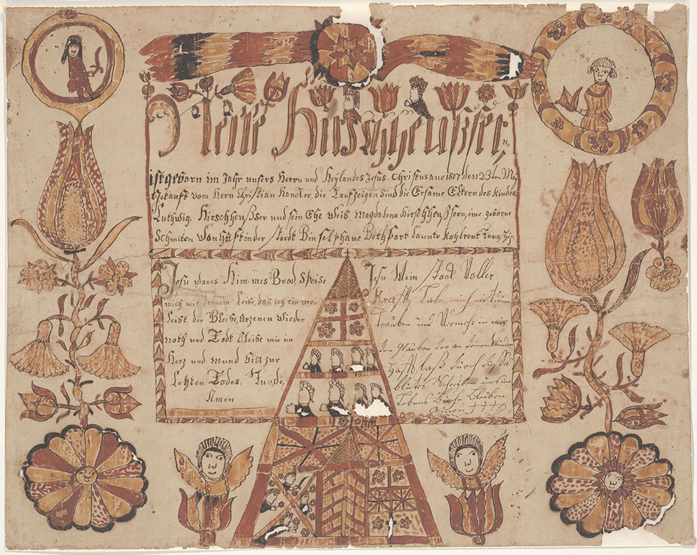 Birth and Baptismal Certificate (Geburts und Taufschein) for Nelle Hirschheusser