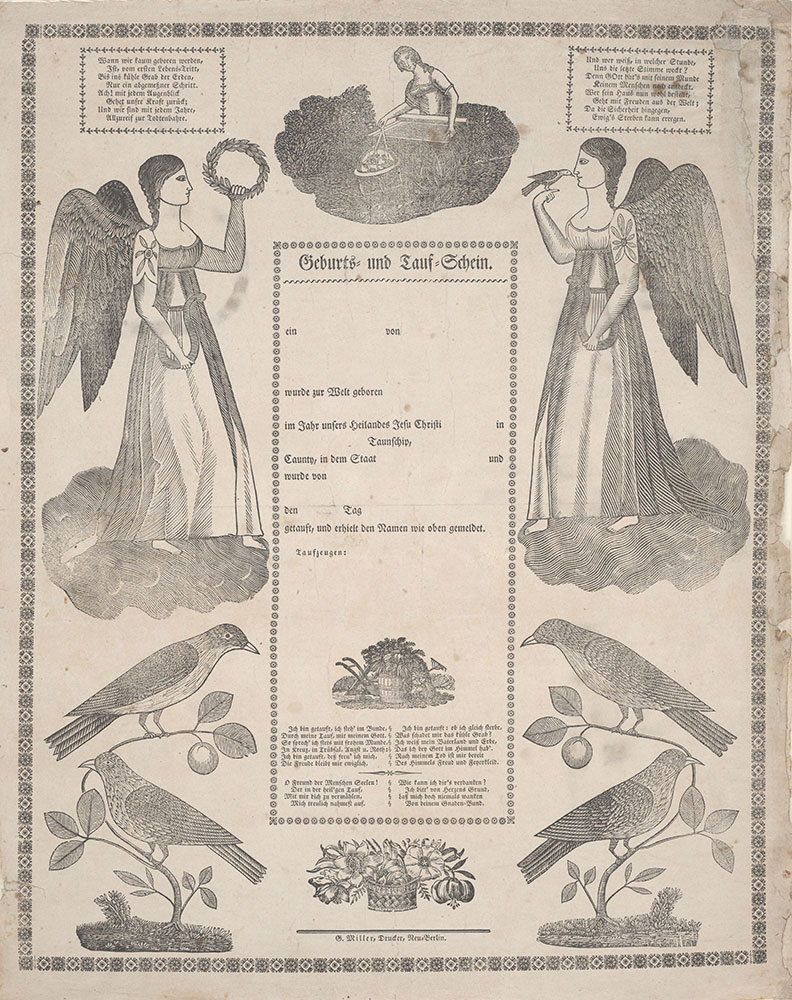 Birth and Baptismal Certificate (Geburts und Taufschein) for [blank]