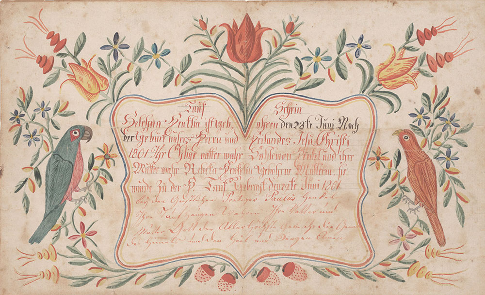 Birth and Baptismal Certificate (Geburts und Taufschein) for Helehna Henkel