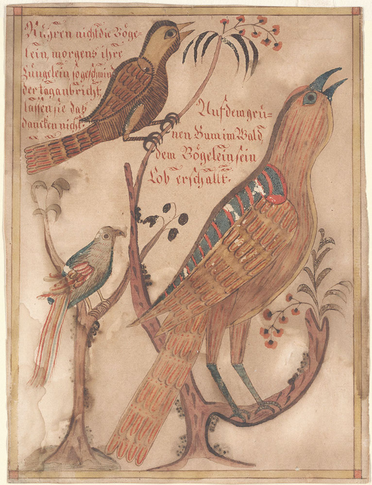 Drawing (Birds on Trees)