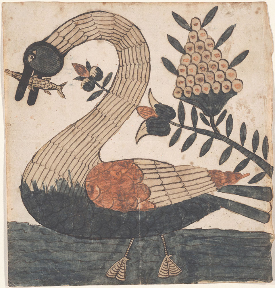 Drawing (Bird with Fish)