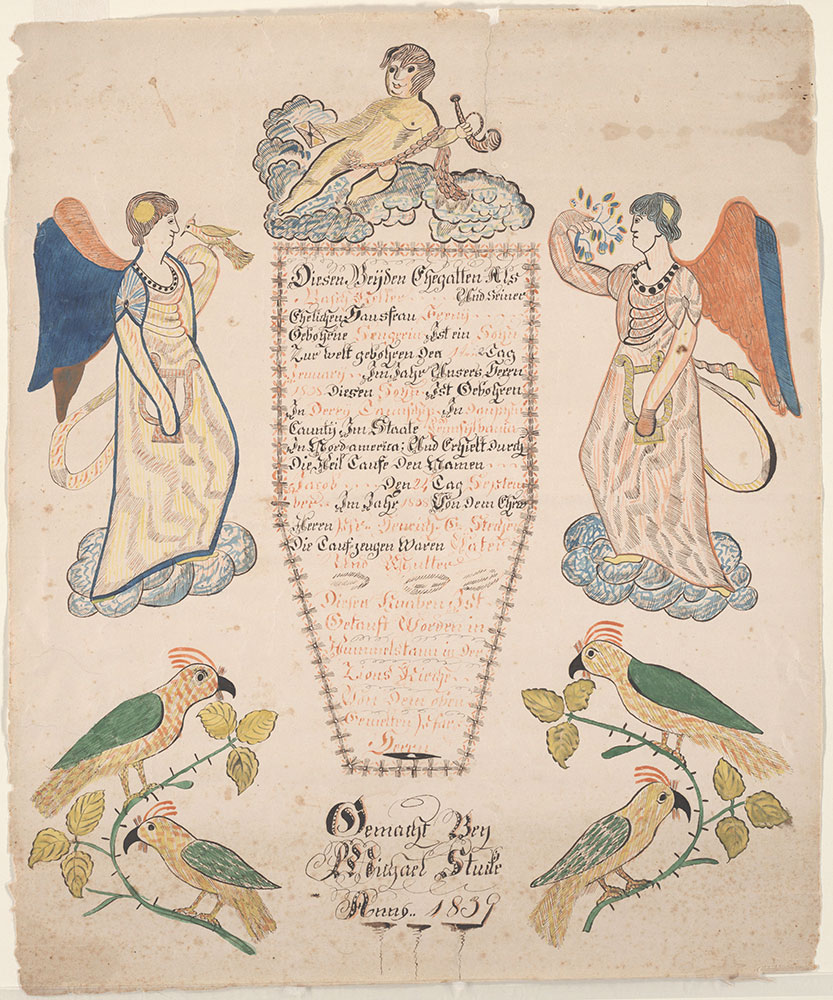 Birth and Baptismal Certificate (Geburts und Taufschein) for Jacob Keller