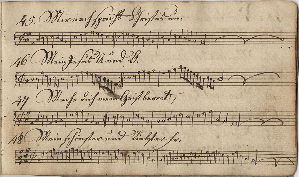 Dieses Harmonische Melodeyen Büch=lein gehöret Eva Schumacher Sing Schuler in der springfielder Schule Geschrieben den 3ten Februarius Anno Domini 1803