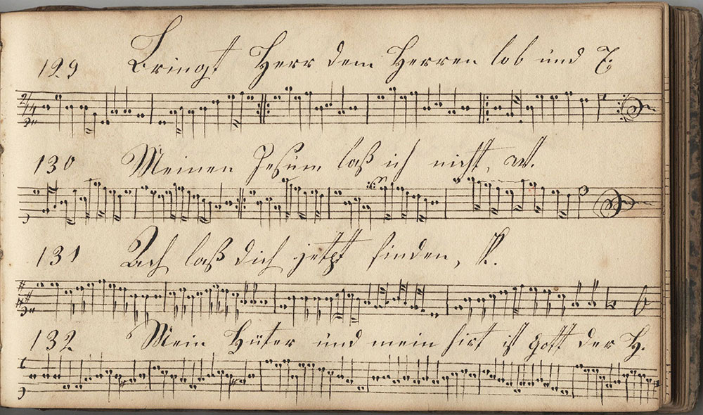 Dieses Harmonische Melodeyen Büchlein Gehöret Mir Johannes Schittinger Sing Schuler In der Hilltaun Schule  Geschrieben den 12ten Januar 1830