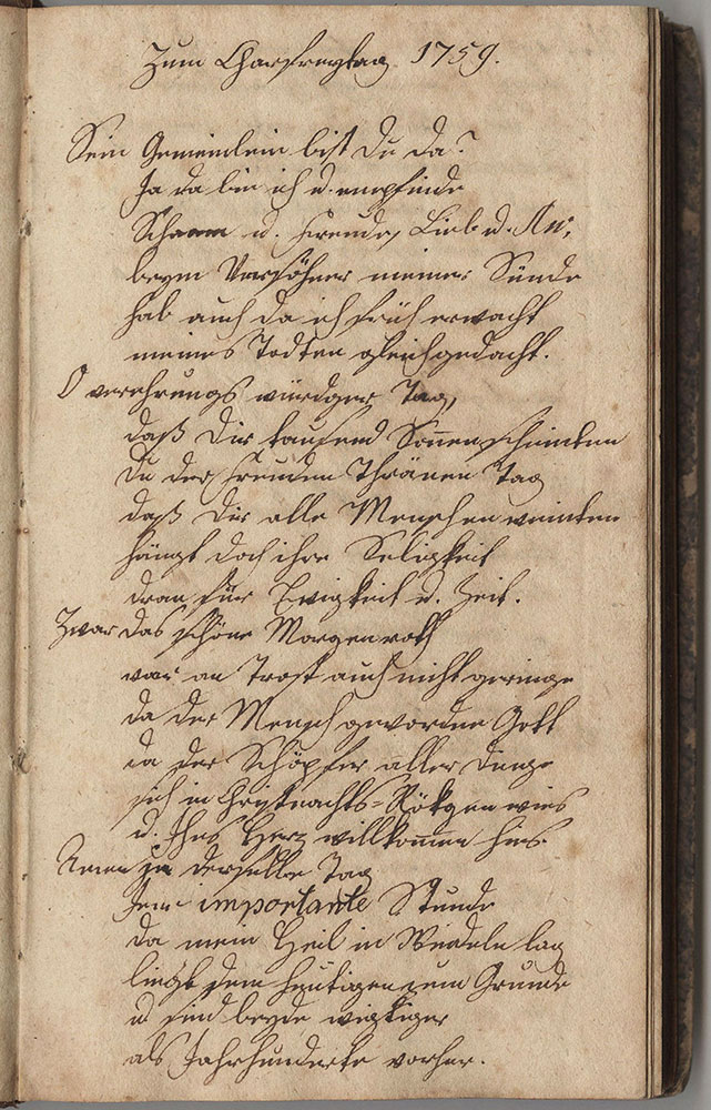Zum Charfreytag 1759…Louisel v. Hayn…Neudietendorff