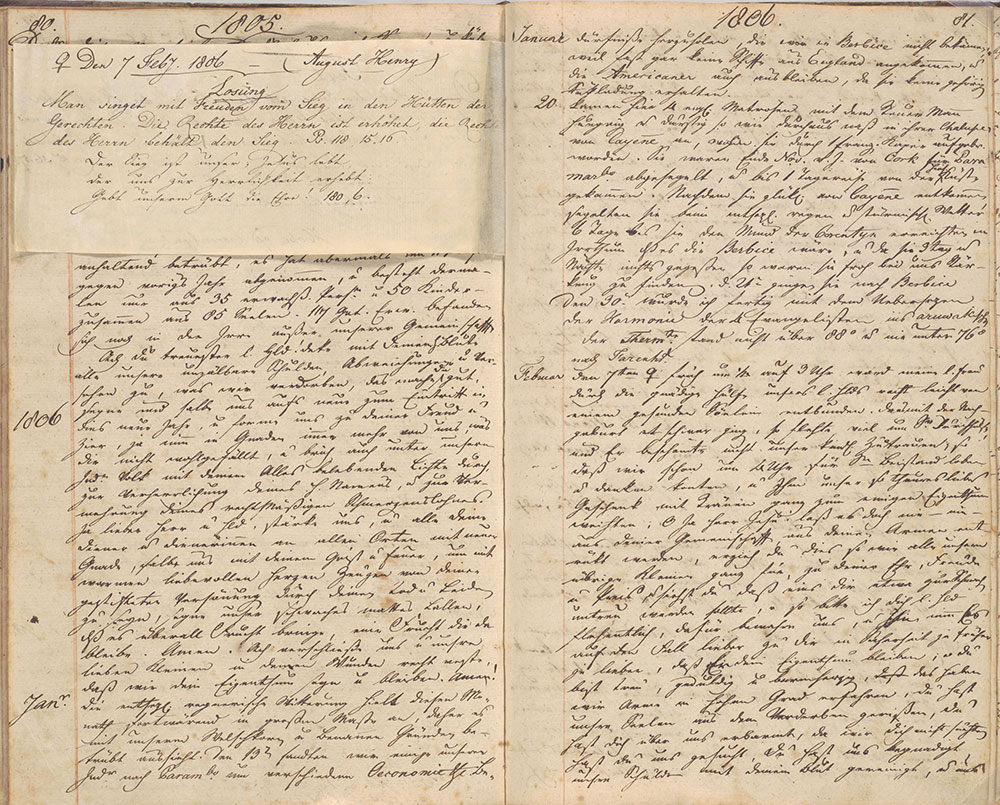 Theodor Schulz Diary, 1785-1844
