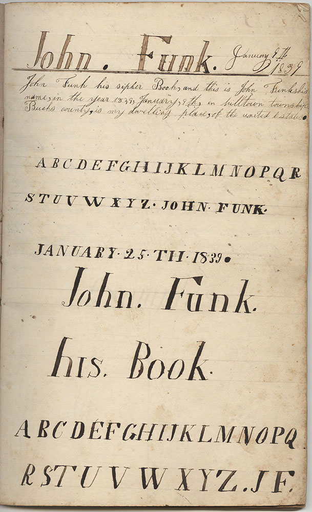 Ciphering book of John Funk