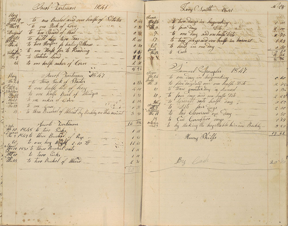 This is the Property of Jacob Tartman, Account Book, 1835-1857