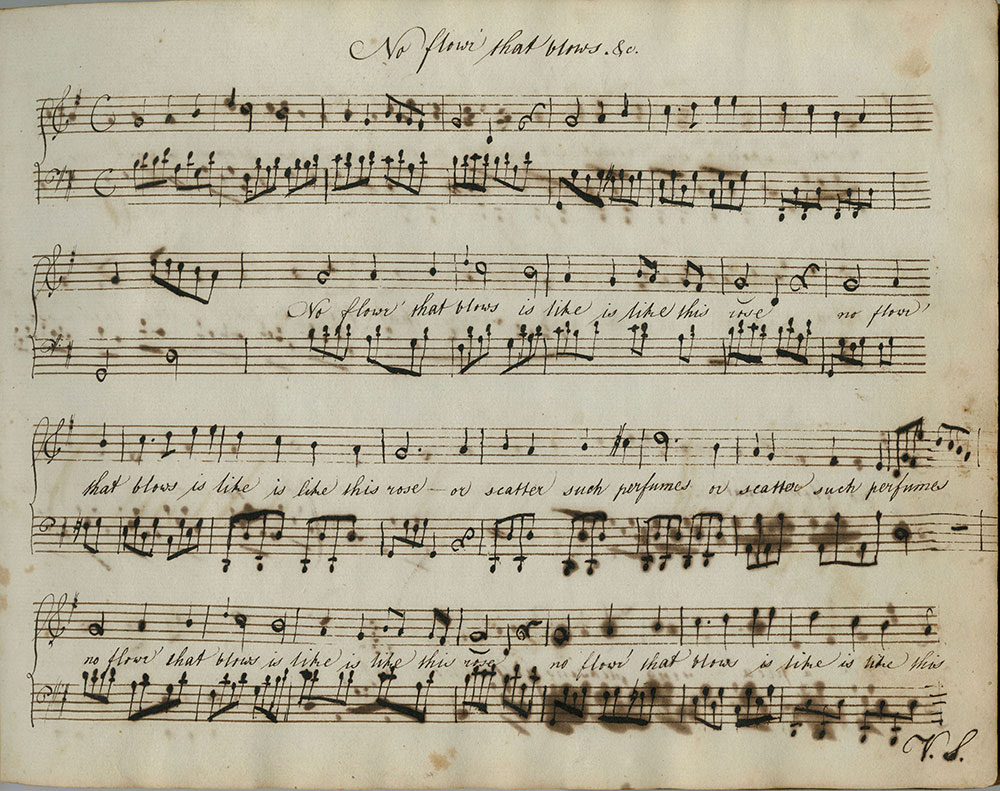 Klavier und Singstücke für Charlotte Sabine Schropp January 1799