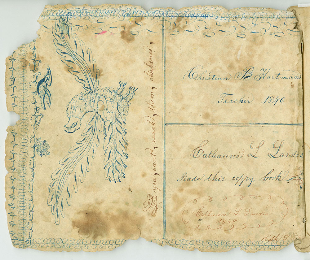 Catharina L. Landis Made this copy book…1850