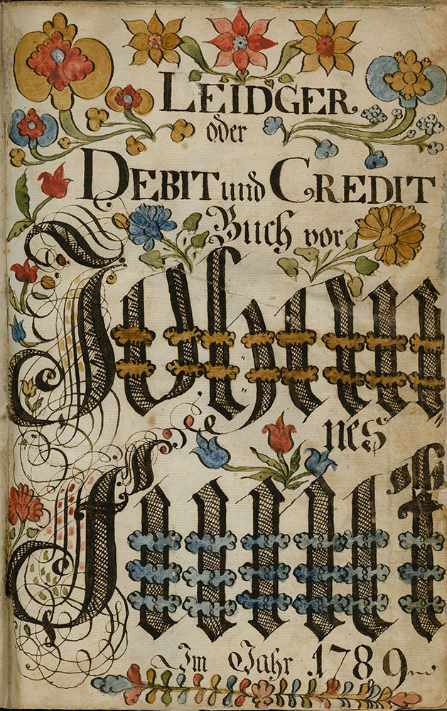 Leidger oder Debit und Credit Buch vor Johannes Funck Im Jahr 1789