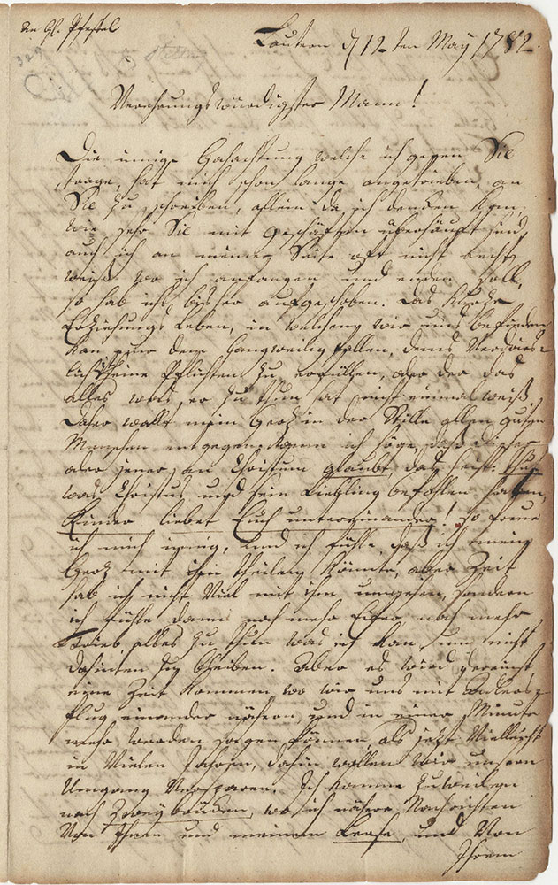 Letter to G C Pfessel, Lautern, May 12-17, 1782 From Johann Heinrich Jung