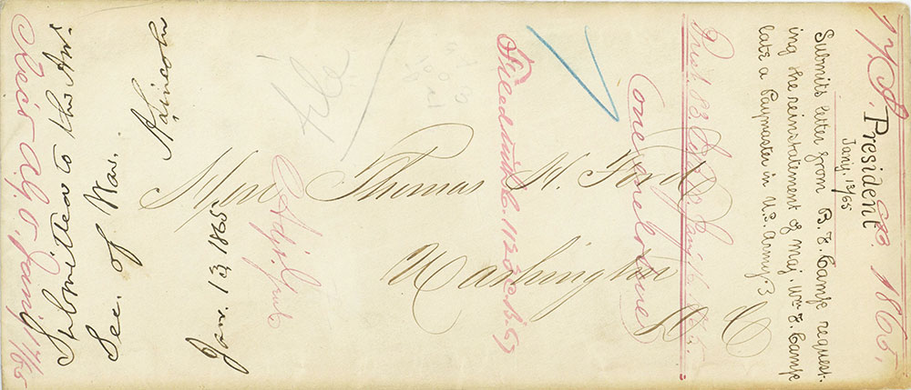 Autograph Note signed on envelope