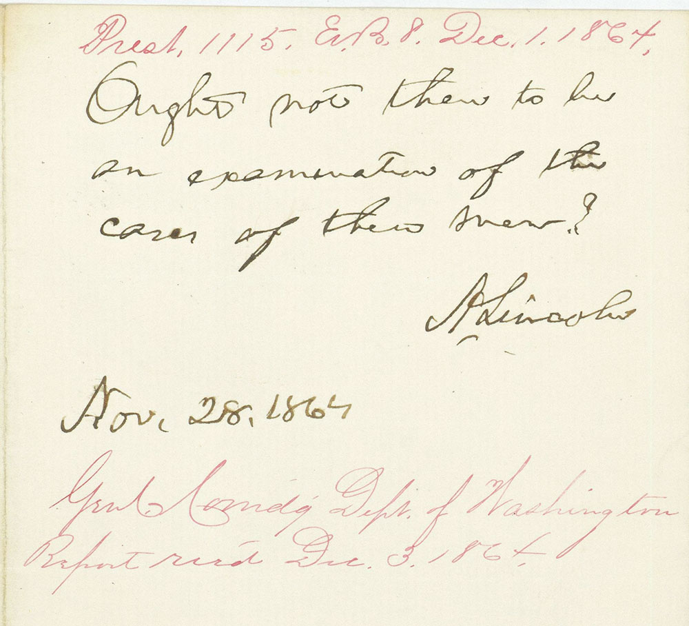Autograph Note signed from War Department