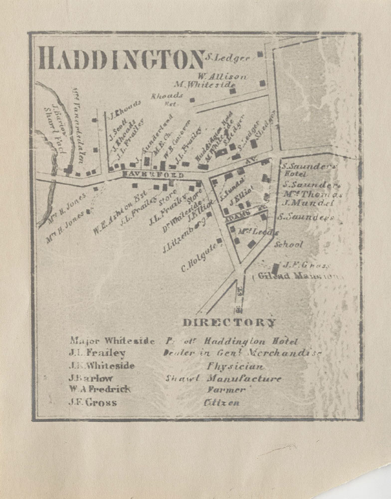 Haddington, 1861, Map