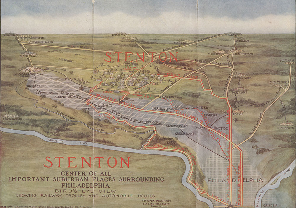 Stenton: Center of All Important Suburban Places Surrounding Philadelphia, 1910, Brochure [recto]
