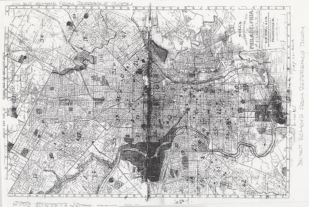 New Indexed Guide Map of Philadelphia and Camden N.J [World War One Draft Board Map], c. 1917, Map