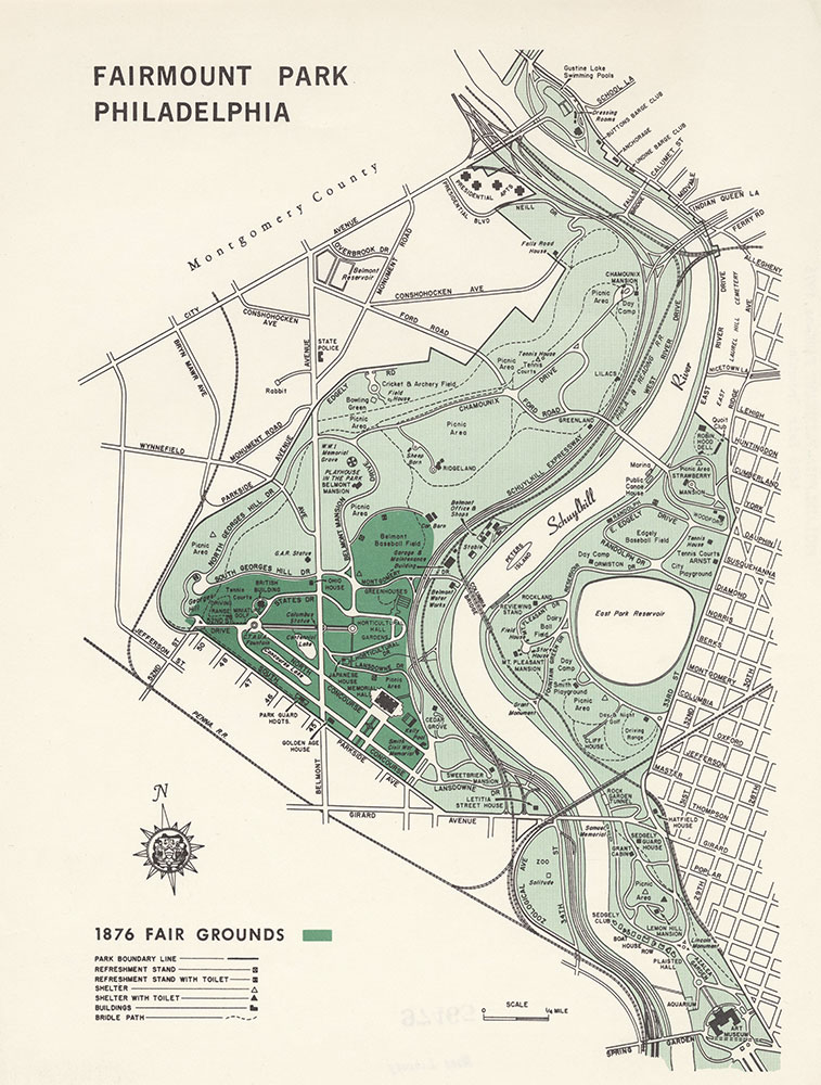 Fairmount Park, Philadelphia, c.1976, Map