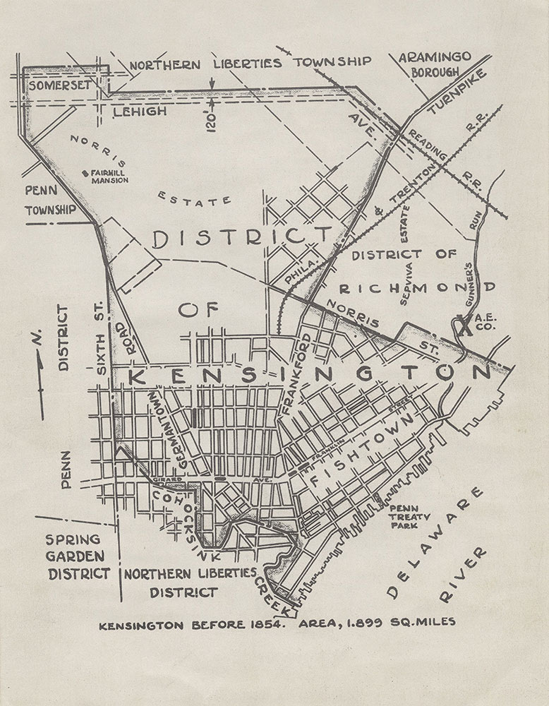 Map Of Kensington Philadelphia Kensington Before 1854, c.1938, Map   Digital Collections   Free 