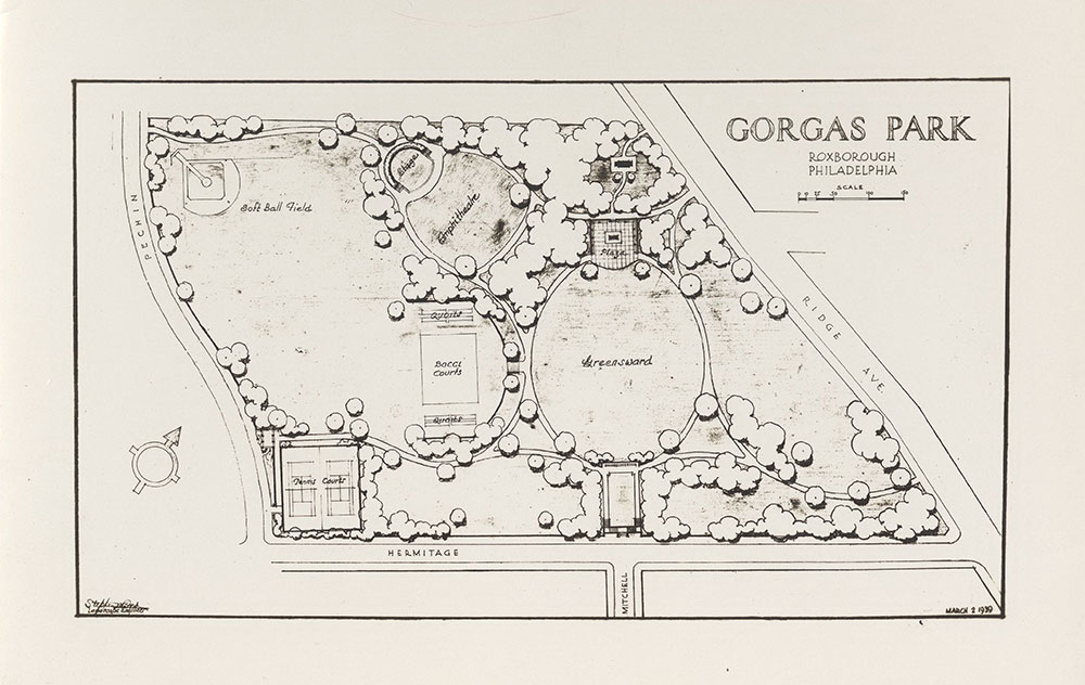 Gorgas Park, 1939, Map