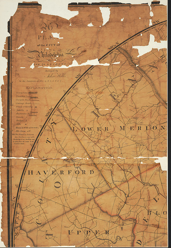 Plan of the City of Philadelphia and Environs, 1809, Map [Section 1 of 6]