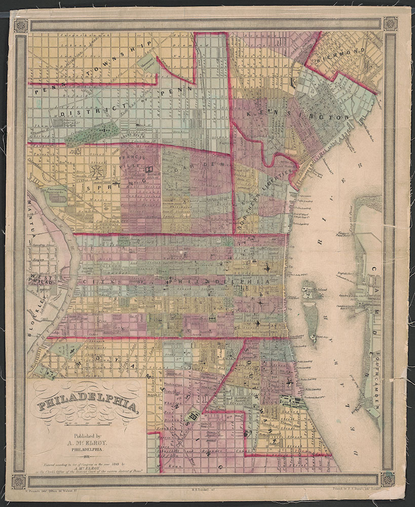 Philadelphia, 1851, Map