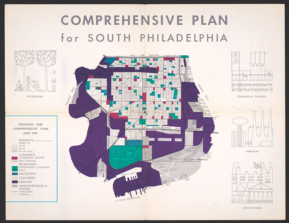 Comprehensive Plan for South Philadelphia, 1961, Map