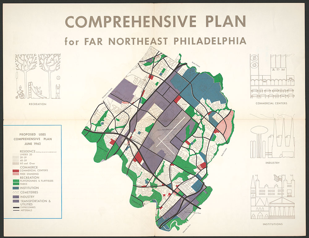 Comprehensive Plan for Far Northeast Philadelphia, 1963, Map