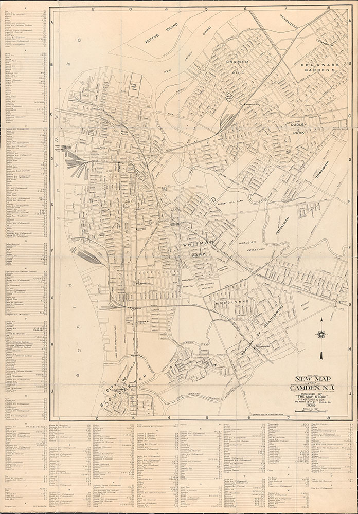 New Map of Camden, NJ, 1926