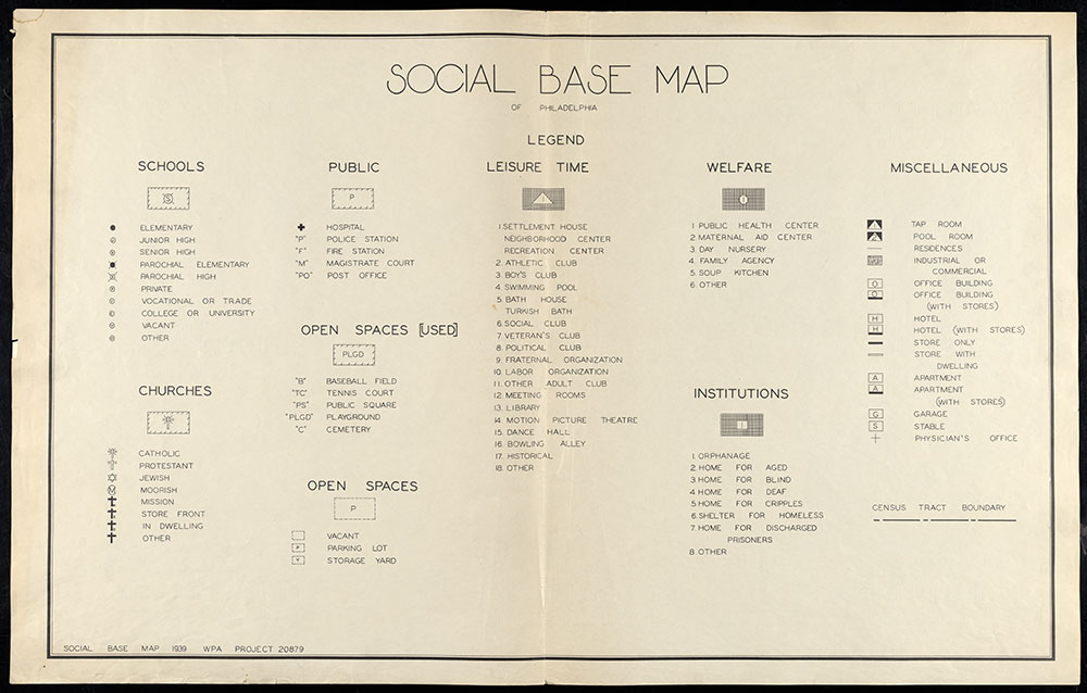Social Base Map, Legend