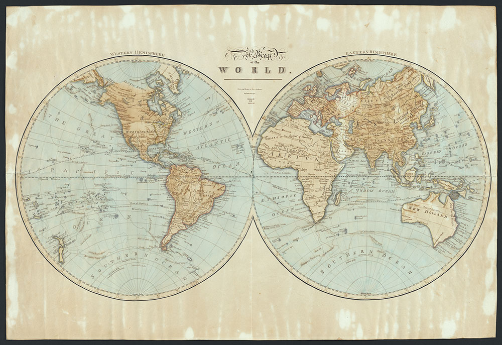 A Map of the World, 1816, map