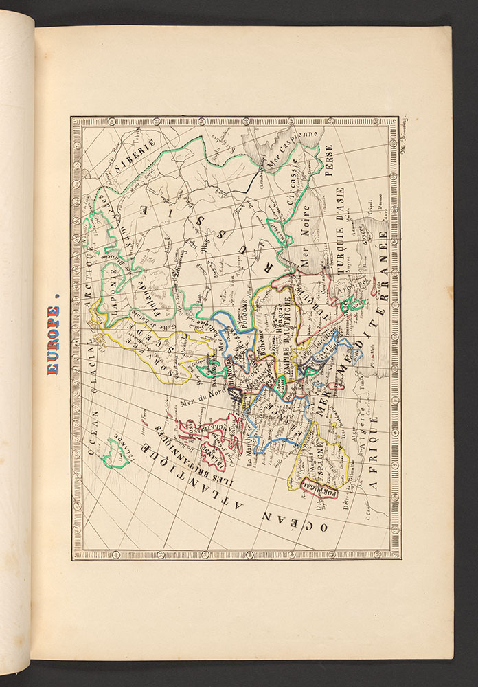 Atlas de Geographie Moderne Divise en 8 Cartes, Europe, 1851