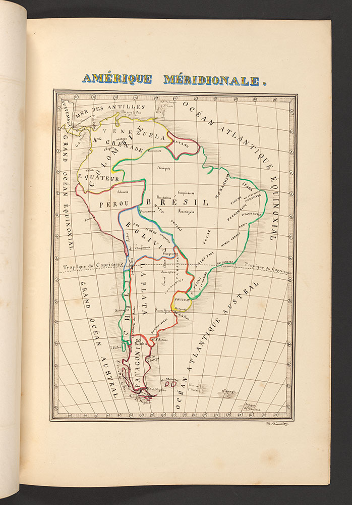 Atlas de Geographie Moderne Divise en 8 Cartes, Amerique Meridionale, 1851