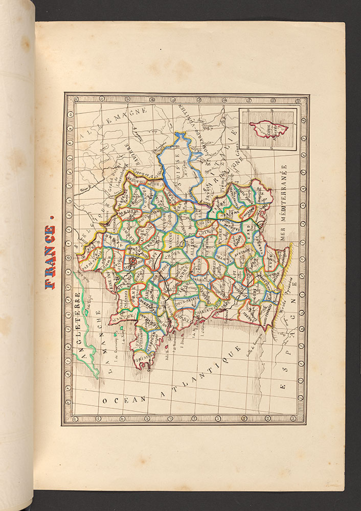 Atlas de Geographie Moderne Divise en 8 Cartes, France, 1851