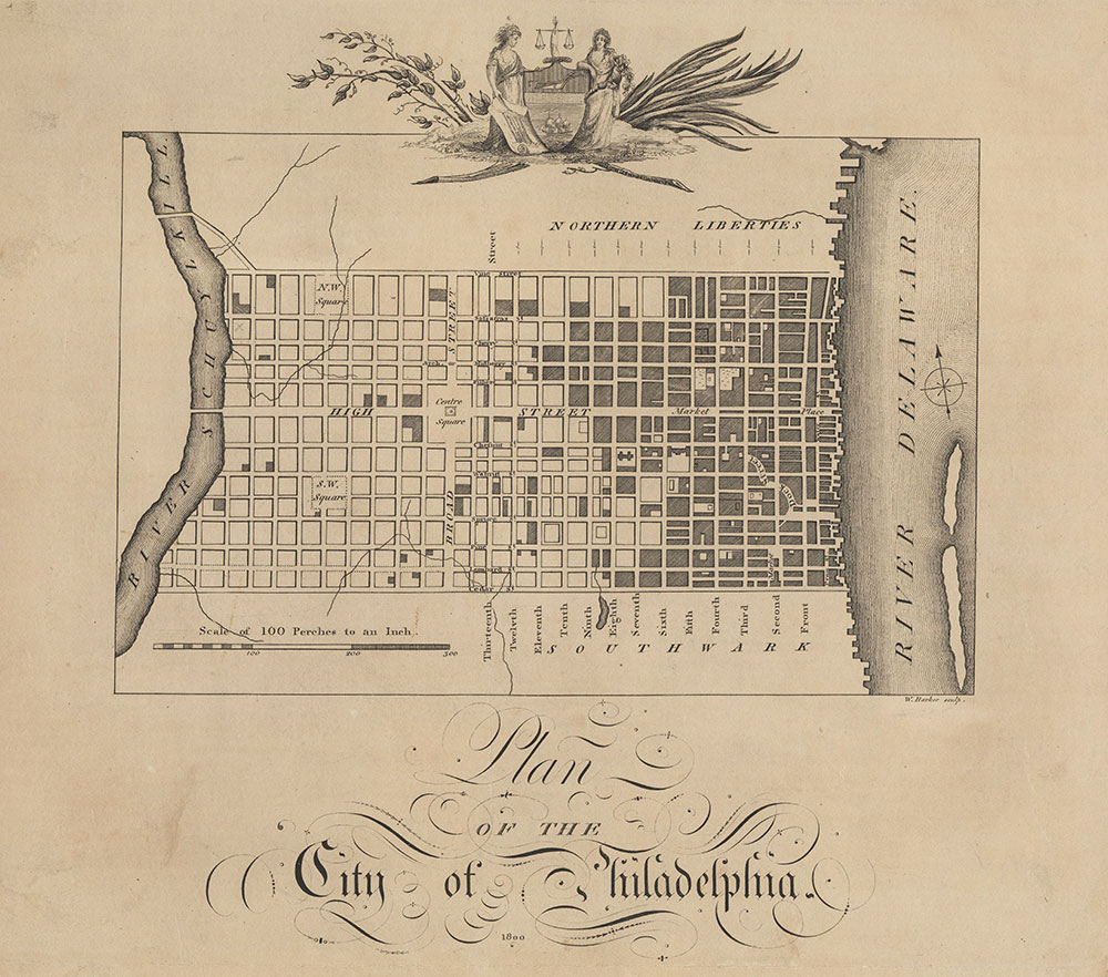 Plan of the City of Philadelphia, 1800, Map