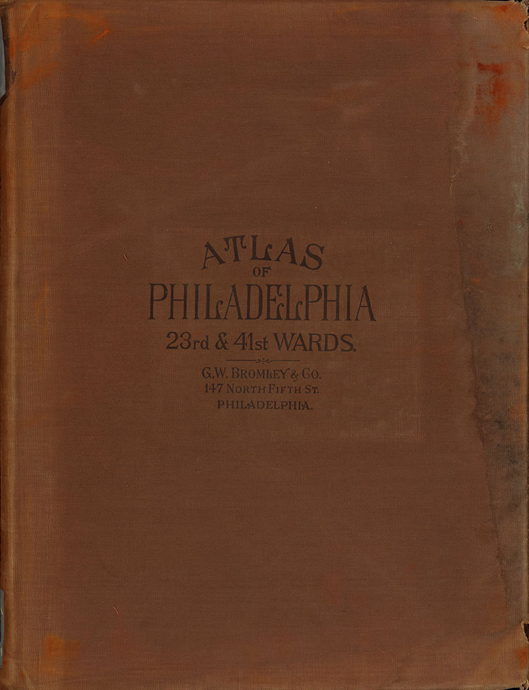 Atlas of the City of Philadelphia, 23rd and 41st Wards, 1929, Cover Page