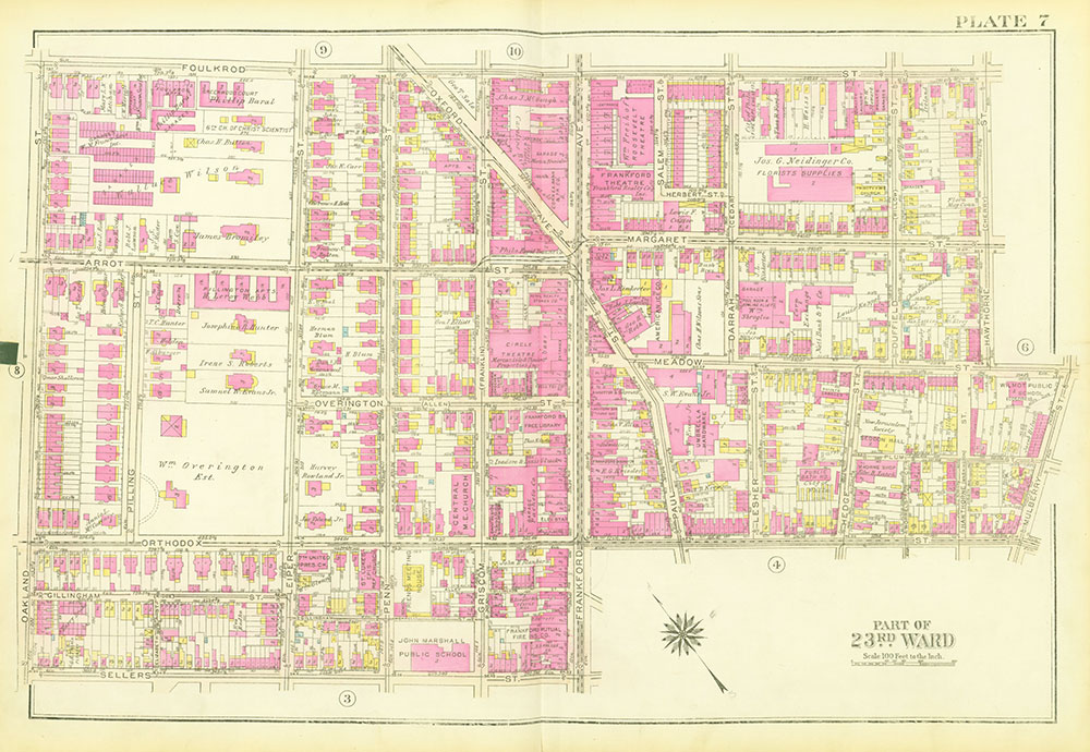 Atlas of the City of Philadelphia, 23rd and 41st Wards, Plate 7