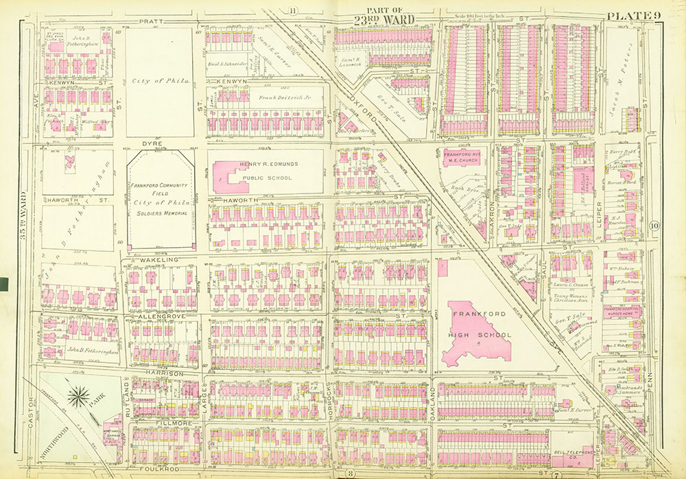 Atlas of the City of Philadelphia, 23rd and 41st Wards, Plate 9
